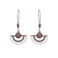 1 Pair Ethnic Style Geometric Pu Leather Metal Tassel Women's Earrings sku image 4