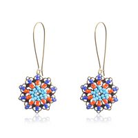 1 Pair Bohemian Round Alloy Irregular Tassel Carving Women's Drop Earrings main image 4