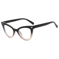 Casual Solid Color Ac Cat Eye Rivet Full Frame Optical Glasses main image 7