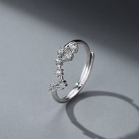 Style Simple Constellation Argent Sterling Incruster Zircon Anneaux sku image 1