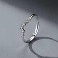Style Simple Constellation Argent Sterling Incruster Zircon Anneaux sku image 4