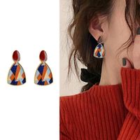 Fashion Heart Shape Shell Alloy Plating Inlay Rhinestones Pearl Women's Ear Studs 1 Pair sku image 9
