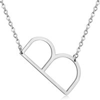 Stainless Steel Fashion Plating Letter Necklace main image 4