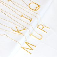 Stainless Steel Fashion Plating Letter Necklace main image 1