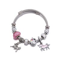 Simple Style Unicorn Horse Alloy Titanium Steel Enamel Unisex Bangle main image 3