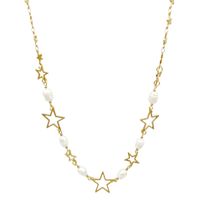 Moda Estrella Acero Inoxidable Embutido Perlas Artificiales Collar main image 5