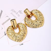 1 Pair Elegant Heart Shape Rectangle Plating Metal Drop Earrings main image 5