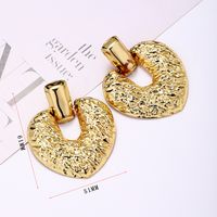 1 Pair Elegant Heart Shape Rectangle Plating Metal Drop Earrings sku image 3