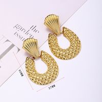 1 Pair Elegant Heart Shape Rectangle Plating Metal Drop Earrings sku image 1