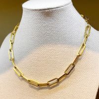 Ins Style Printing Stainless Steel Plating Chain 14k Gold Plated Necklace sku image 6