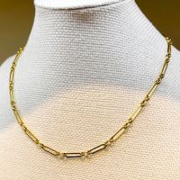 Ins Style Printing Stainless Steel Plating Chain 14k Gold Plated Necklace sku image 4