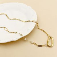 Fashion Geometric Stainless Steel Irregular Plating 14k Gold Plated Necklace main image 1