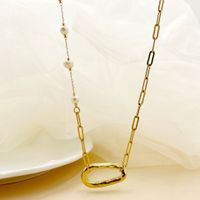 Fashion Geometric Stainless Steel Irregular Plating 14k Gold Plated Necklace main image 4