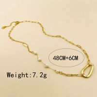Fashion Geometric Stainless Steel Irregular Plating 14k Gold Plated Necklace main image 3