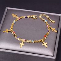 Fashion Cross Titanium Steel Plating Bracelets Necklace main image 4