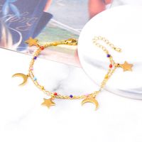 Fashion Star Moon Titanium Steel Plating Bracelets main image 2