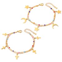 Mode Star Lune Acier Au Titane Placage Bracelets main image 3