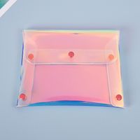 Women's Colorful Pvc Flip Cover Coin Purses sku image 4