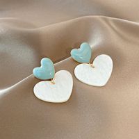 Fashion Heart Shape Flower Sterling Silver Plating Drop Earrings 1 Pair sku image 10