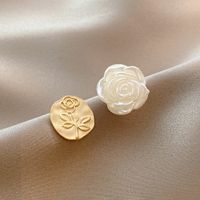 Fashion Heart Shape Flower Sterling Silver Plating Drop Earrings 1 Pair sku image 5