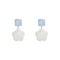 Fashion Heart Shape Flower Sterling Silver Plating Drop Earrings 1 Pair main image 4