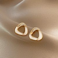 Fashion Heart Shape Flower Sterling Silver Plating Drop Earrings 1 Pair sku image 4
