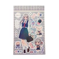 Original Korean Style Hand Account Cartoon Goo Card Stickers Wholesale Ins Cartoon Characters Cute Laser Goo Card Small Stickers main image 2