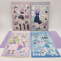 Original Korean Style Hand Account Cartoon Goo Card Stickers Wholesale Ins Cartoon Characters Cute Laser Goo Card Small Stickers main image 1