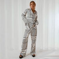 Women's Fashion Stripe Spandex Polyester Printing Pants Sets main image 6