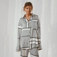 Women's Fashion Stripe Spandex Polyester Printing Pants Sets main image 2