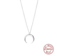 Mode Mond Sterling Silber Halskette 1 Stück sku image 1