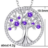 Fashion Tree Copper Plating Zircon Pendant Necklace main image 5