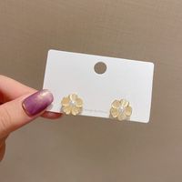 Wholesale Jewelry Fashion Flower Butterfly Copper Opal Zircon Inlay Drop Earrings sku image 11