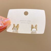 Wholesale Jewelry Fashion Flower Butterfly Copper Opal Zircon Inlay Drop Earrings sku image 15