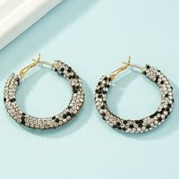 1 Pair Fashion Geometric Arylic Plating Rhinestones Women's Hoop Earrings sku image 3