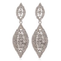 1 Pair Retro Water Droplets Alloy Rhinestone Patchwork Women's Drop Earrings sku image 1