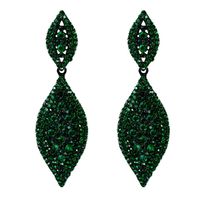 1 Pair Retro Water Droplets Alloy Rhinestone Patchwork Women's Drop Earrings sku image 3