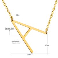 Stainless Steel Fashion Plating Letter Necklace sku image 1