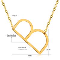 Stainless Steel Fashion Plating Letter Necklace sku image 2