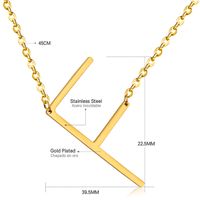 Stainless Steel Fashion Plating Letter Necklace sku image 6