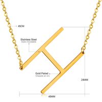 Stainless Steel Fashion Plating Letter Necklace sku image 8