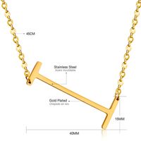 Stainless Steel Fashion Plating Letter Necklace sku image 9