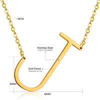 Stainless Steel Fashion Plating Letter Necklace sku image 10