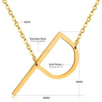 Stainless Steel Fashion Plating Letter Necklace sku image 15