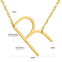 Stainless Steel Fashion Plating Letter Necklace sku image 17