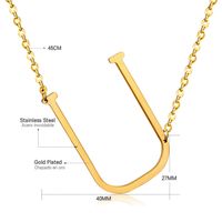 Stainless Steel Fashion Plating Letter Necklace sku image 20