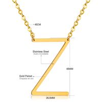 Stainless Steel Fashion Plating Letter Necklace sku image 25