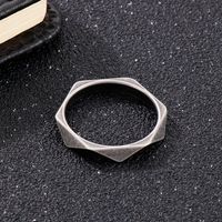 Punk Geometric Stainless Steel Rings 1 Piece main image 3