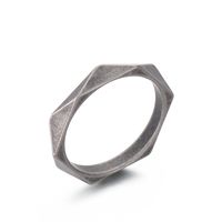 Punk Geometric Stainless Steel Rings 1 Piece sku image 3