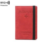 Unisex Letter Solid Color Airplane Pu Leather String Card Holders sku image 6
